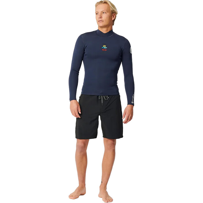 Rip Curl Hombres Dawn Patrol 1.5mm 2024 Chaqueta De Neopreno De Manga Larga 122MWJ - Dark Navy